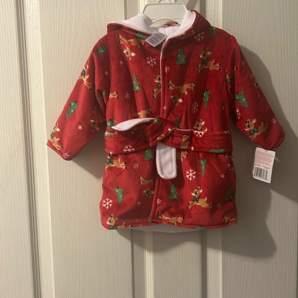 Rudolph The Red Bose Reindeer Plush Robe size 0-9 no